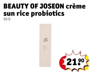 Aanbieding: BEAUTY OF JOSEON crème sun rice probiotics