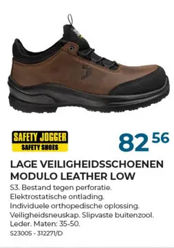 Aanbieding: Lage veiligheidsschoenen modulo leather low