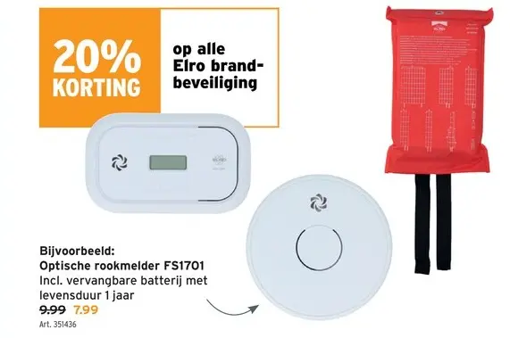 Promotie: Optische rookmelder FS1701