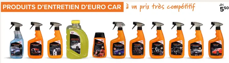 Offre: Produits d'entretien d'EURO CAR