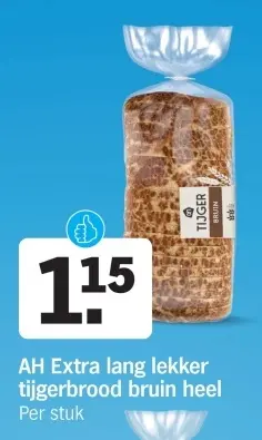 Aanbieding: Extra lang lekker tijgerbrood bruin heel