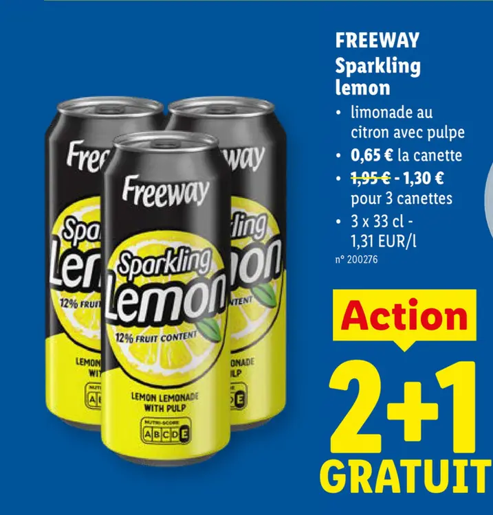 Offre: Sparkling lemon