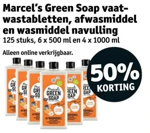 Promotie: Marcel's Green Soap vaatwastabletten, afwasmiddel en wasmiddel navulling