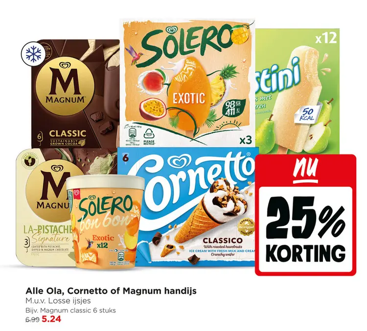 Aanbieding: Alle Ola, Cornetto of Magnum handijs