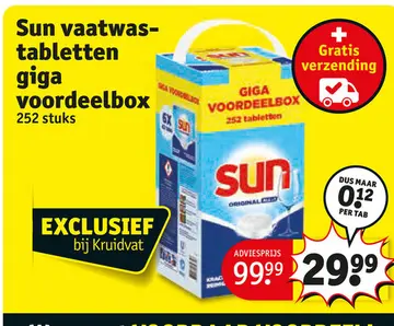Aanbieding: Sun vaatwas-tabletten giga voordeelbox