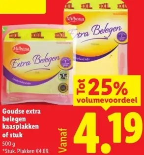 Aanbieding: Goudse extra belegen kaasplakken of stuk