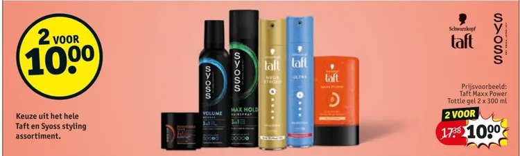 Aanbieding: Taft en Syoss styling assortiment
