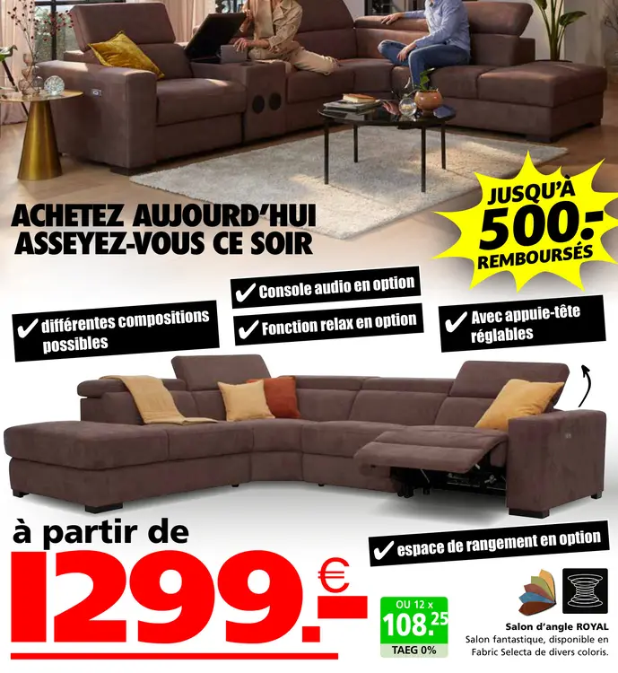 Offre: Salon d'angle ROYAL