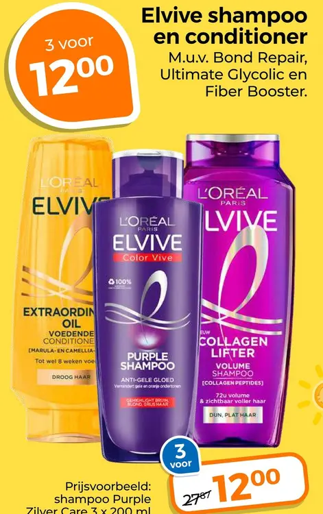 Aanbieding: Elvive shampoo en conditioner