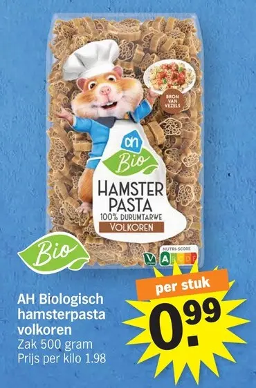 Promotie: Biologisch hamsterpasta volkoren