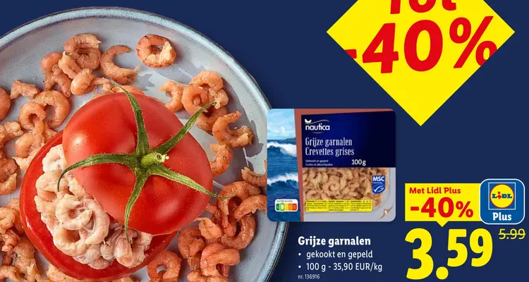 Promotie: Grijze garnalen