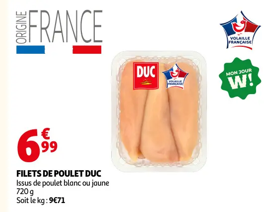 Offre: Filets de poulet