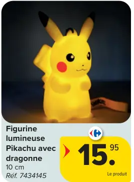 Offre: Figurine lumineuse Pikachu avec dragonne