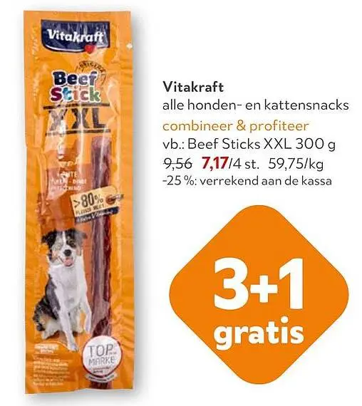 Promotie: Vitakraft alle honden- en kattensnacks