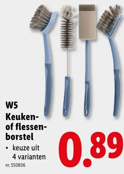 Promotie: Keuken- of flessenborstel