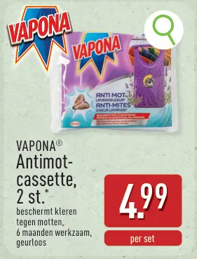 Aanbieding: VAPONA Antimot-cassette