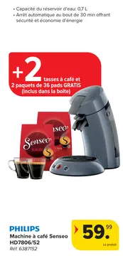 Offre: Machine à café Senseo HD7806/52