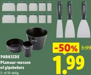 Aanbieding: Plamuur-messen of gipsbekers