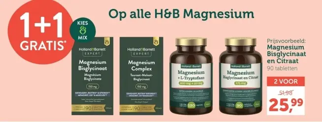 Aanbieding: Magnesium Bisglycinaat en Citraat