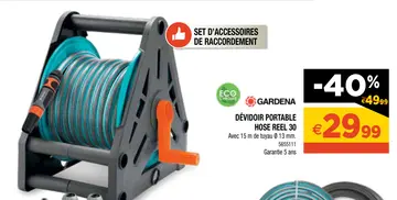 Offre: DÉVIDOIR PORTABLE HOSE REEL