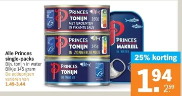 Aanbieding: Princes single-packs