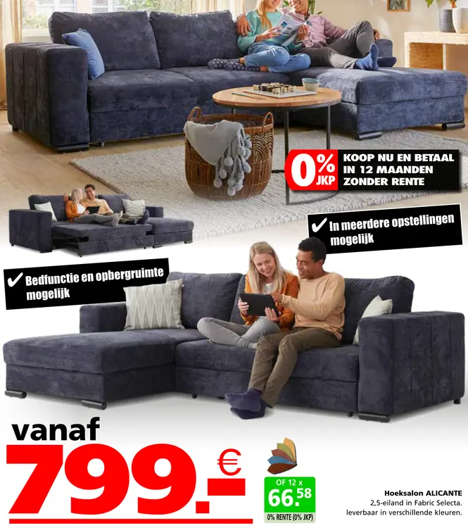 Promotie: Hoeksalon ALICANTE