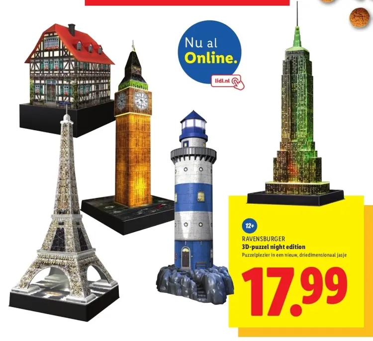Aanbieding: 3D-puzzel night edition
