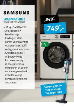 Aanbieding: Wasmachine ww11db7b34gwu3
