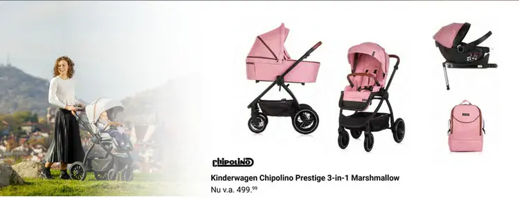 Aanbieding: Kinderwagen Chipolino Prestige 3-in-1 Marshma