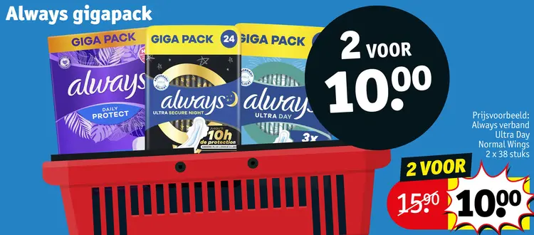 Aanbieding: Always gigapack