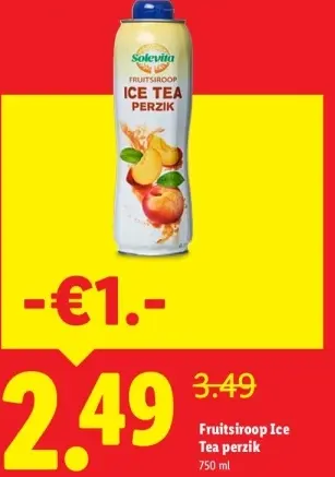 Aanbieding: Fruitsiroop Ice Tea perzik