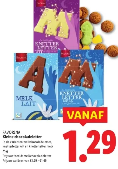 Aanbieding: Kleine chocoladeletter