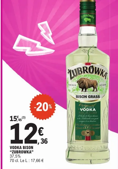 Promotie: Vodka bison "ZUBROWKA"