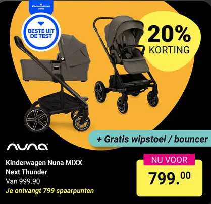 Aanbieding: Kinderwagen Nuna MIXX Next Thunder