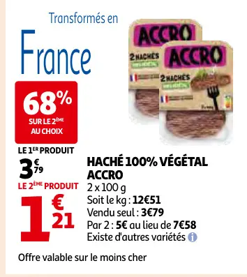 Offre: Haché 100% végétal