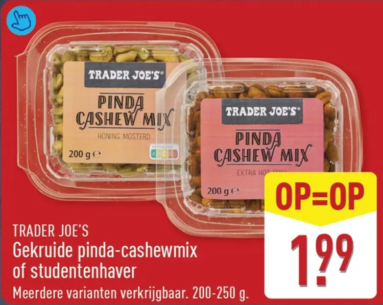 Aanbieding: Gekruide pinda-cashewmix of studentenhaver