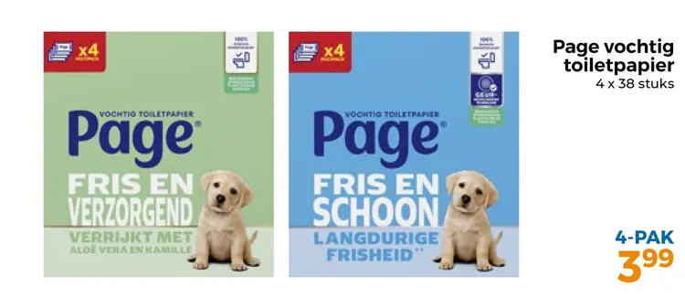 Aanbieding: Page vochtig toiletpapier