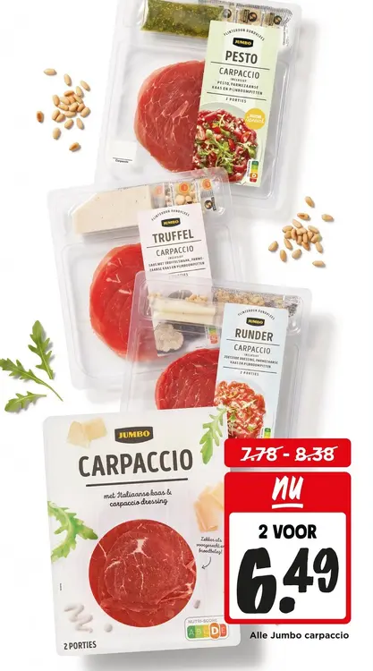 Aanbieding: Alle jumbo carpaccio