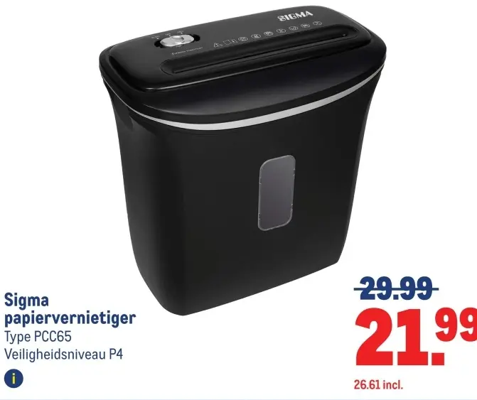 Aanbieding: papiervernietiger