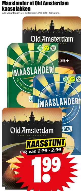 Aanbieding: Maaslander of Old Amsterdam Kaasplakken