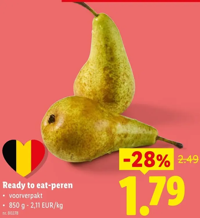 Promotie: Ready to eat-peren