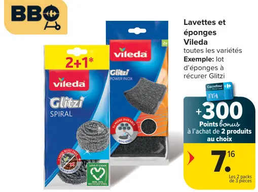 Offre: Lavettes et éponges Glitzi