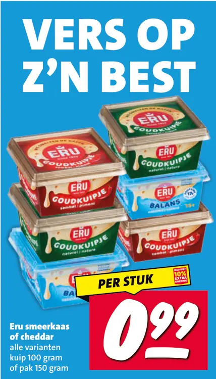 Aanbieding: Smeerkaas of cheddar