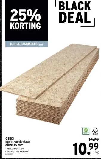 Promotie: OSB3 constructieplaat