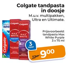 Aanbieding: Colgate tandpasta in doosje