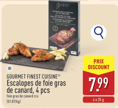 Offre: Escalopes de foie gras de canard