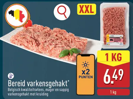 Promotie: Bereid varkensgehakt