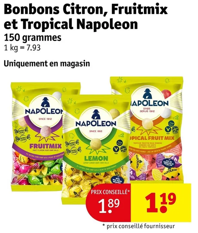 Offre: Bonbons Citron, Fruitmix et Tropical