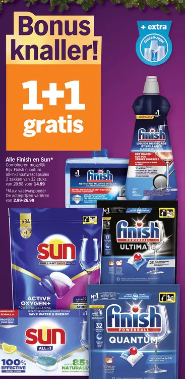 Promotie: Finish quantum all-in-1 vaatwascapsules
