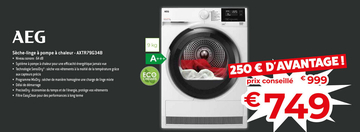 Offre: Sèche-linge à pompe à chaleur - AXTR79G34B